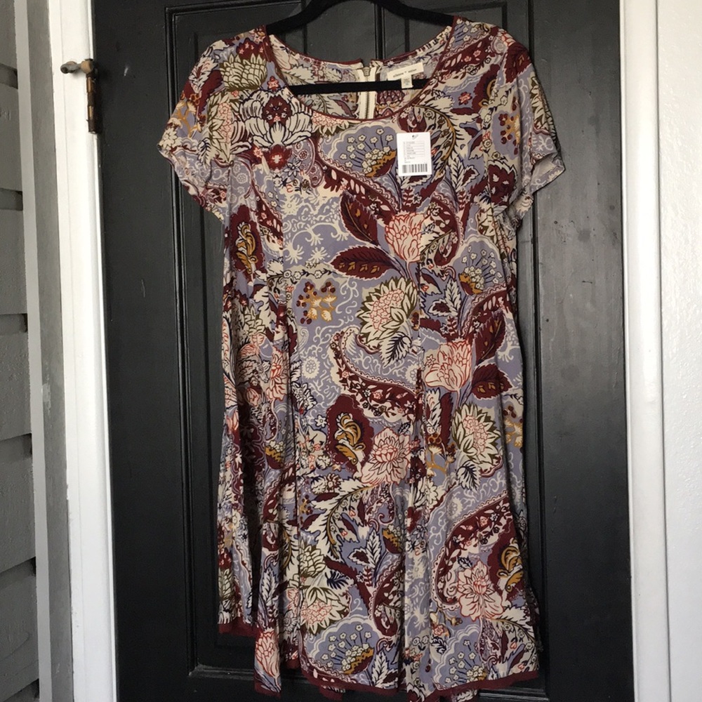 Silence+Noise URBAN OUTFITTERS Retro Floral Dress